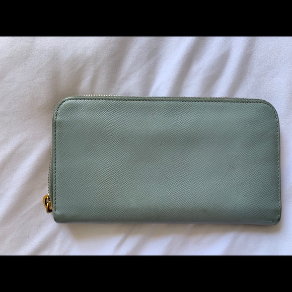 Prada Light Blue Saffiano Wallet MSRP $725 - Picture 2 of 6